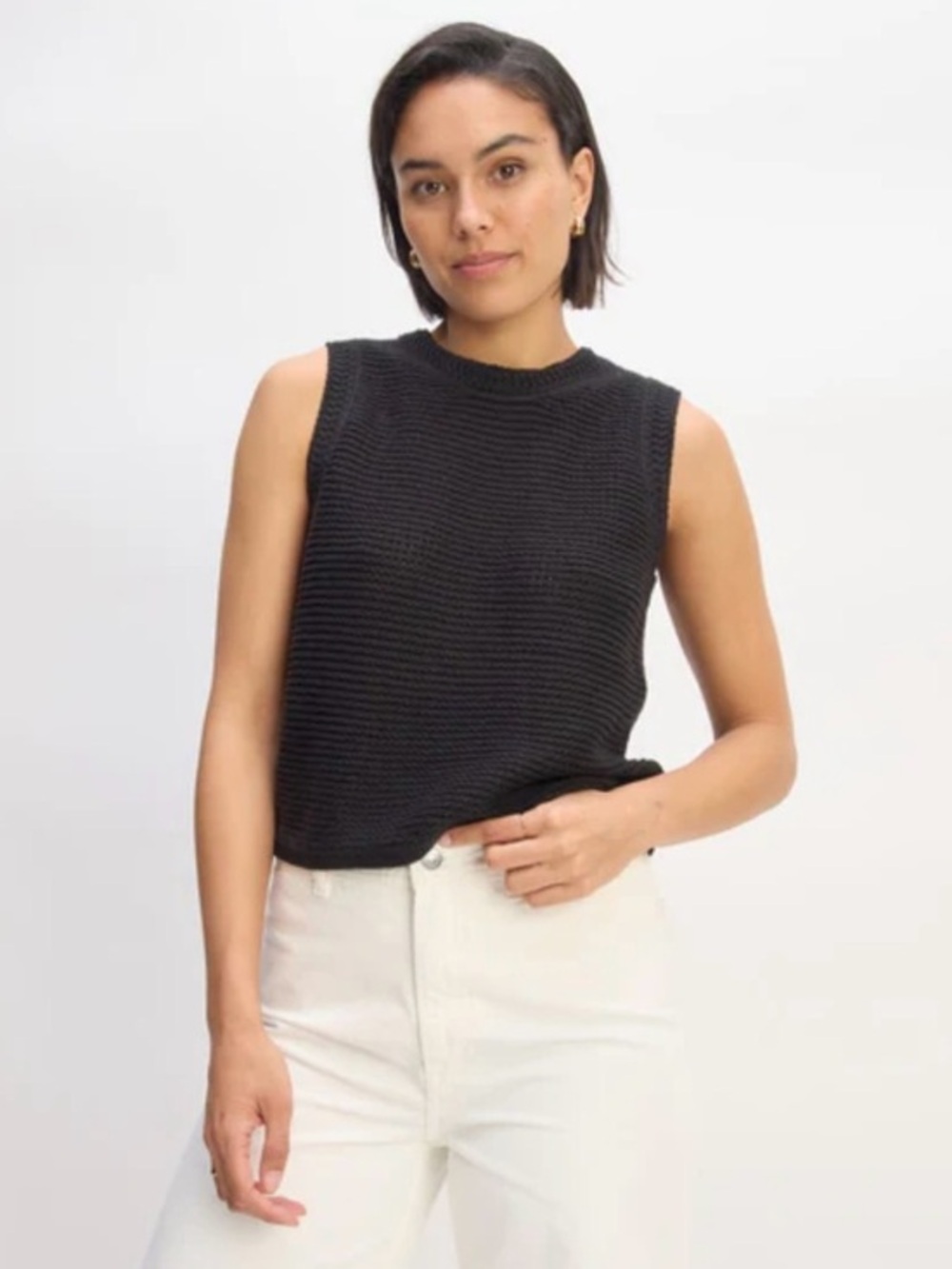 Dana Buchman Black Sleeveless Knit Tank